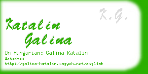 katalin galina business card